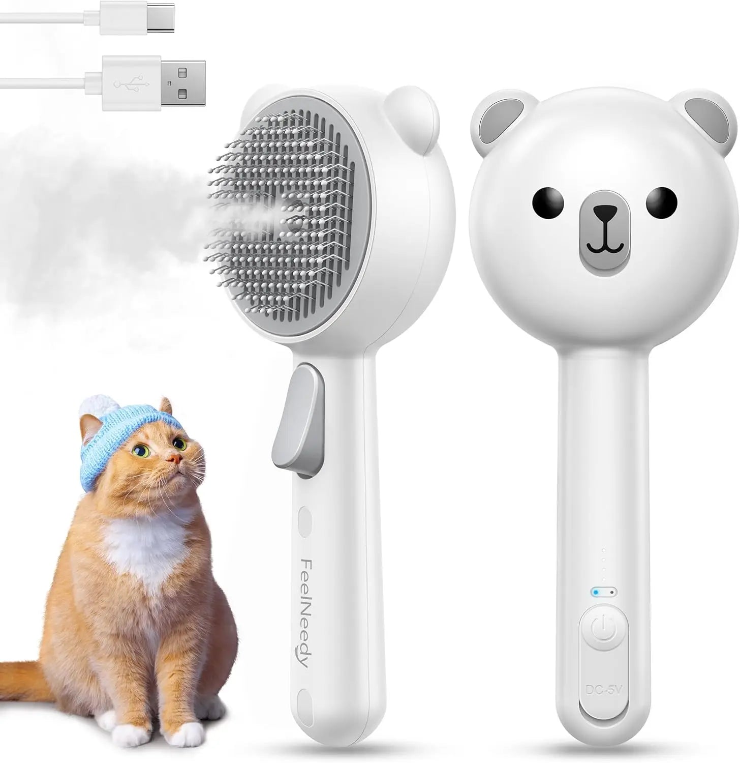 Pet Grooming Steam Brush