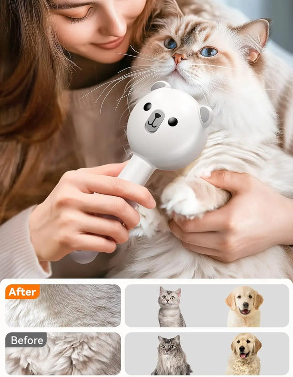 Pet Grooming Steam Brush